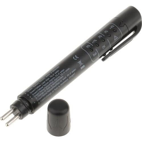 Car Brake Fluid Oil Tester Detection Pen With 5 LED Indicator Auto Testing Tool Portable