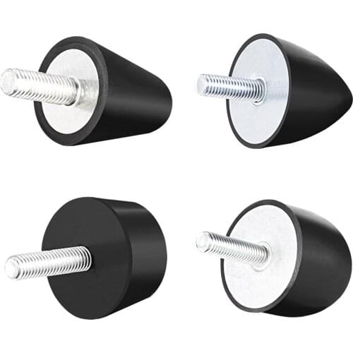Uxcell Conical Rubber Mount Vibration Isolators with M8 M10 Studs for Fitness Equipment Air Conditioning and Bicycle