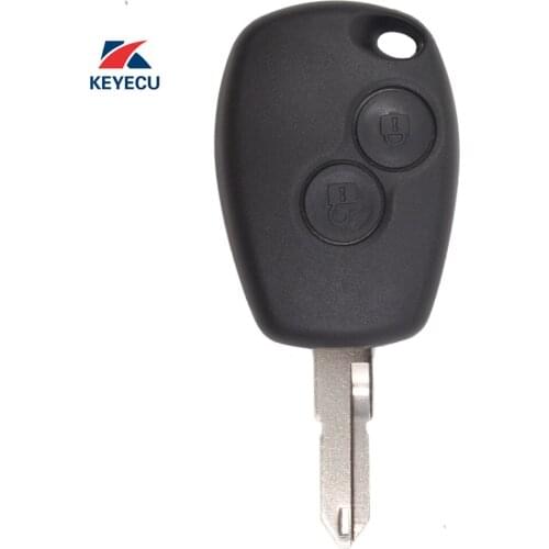 KEYECU Replacement Remote Car Key Shell Case Fob 2 Button for Renault Megane Modus Espace Scenic Kangoo (Shell Only),10Pcs