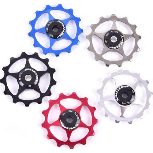 1pc MTB Road Bike Ceramic Pulley Aluminum Alloy Rear Derailleur 13T Guide wheel Ceramic Bearing Jockey Wheel