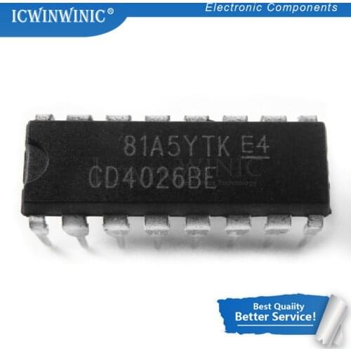 10piece CD4026BE CD4026 DIP DIP16 new original In Stock