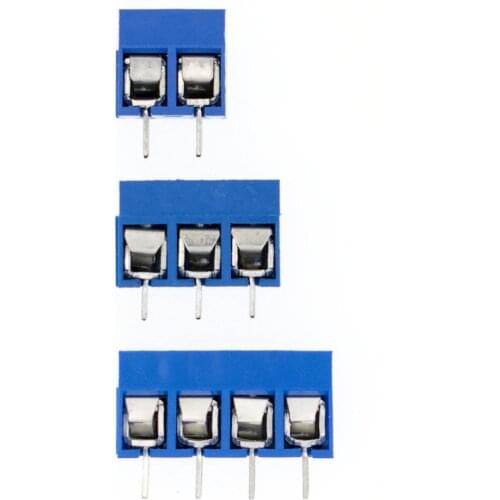 10pcs KF301 2P/3P/4P Blue KF301-5.0 KF301 Screw 5.0mm Straight Pin PCB Screw Terminal Block Connector Splicing type