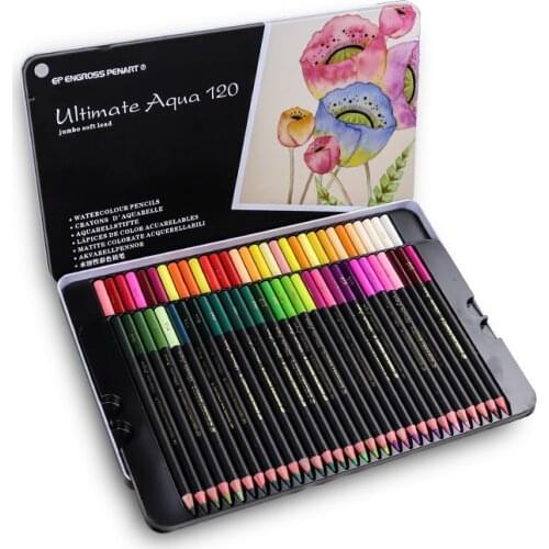 120 Colors lapis de cor Professional Colored Pencils Oily Color Lead Pencil Watercolor Water-soluble Pencil Set Art Supplies