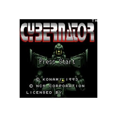 Cybernator USA Version 16 bit Big Gray Game Card For NTSC Game Player