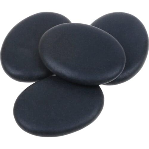 2pcs/6pcs Hot Sale Black Lava Natural Stone Beauty Stones Massage Spa Rock Basalt Stone