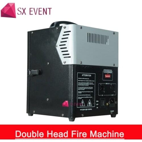 200W DMX512 Fire Machine Stage Lighting Effect Equipments Professional Double Heads Fire Machine Perfect For Party Wedding Shows