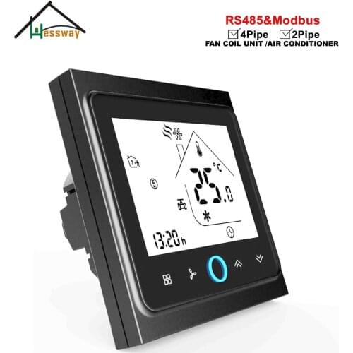 HESSWAY 4pipe fan coil unit 0-10V Proportional adjustment RS485 THERMOSTAT for Modbus International general directive