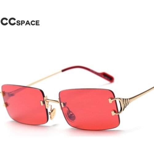 49810 Square Rimless Small Frame Punk Men Women Sunglasses Fashion Shades UV400 Vintage Glasses