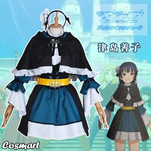 Anime Lovelive!Sunshine!Tsushima Yoshiko Aqours Hop Stop Nosto Cosplay Costume Halloween Suit For Women Outfit New 2020