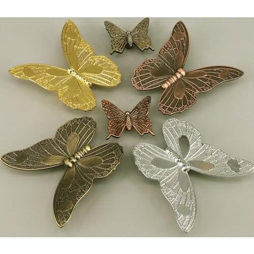 One Piece Butterfly Cupboard Door Knobs Drawer Pulls Decorative Cabinet Handle Knobs for Dresser