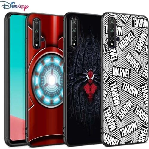 Black Soft Cover Marvel Iron Spider man For Huawei Nova 8 7 6 SE 5T 7i 5i 5Z 5 4 4E 3 3i 3E 2i Pro Phone Case