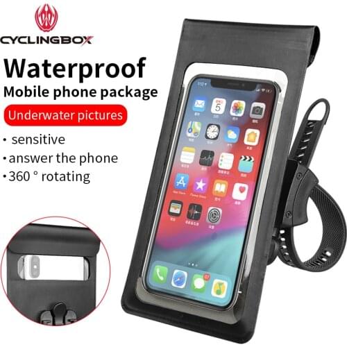 CyclingBOX Bicycle Waterproof Phone Support Bag, With Photo Window, 360 ° Rotation, MTB Bike Phone Holder Bicycle Accessories