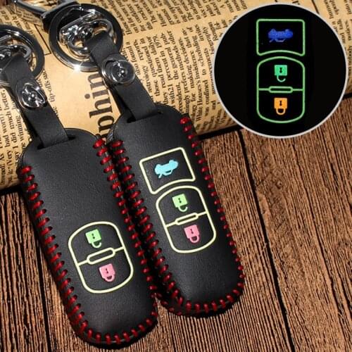 For Mazda CX-5 Axela Atenza CX-7 CX-3 CX-4 CX-8 MX5 M2 M3 M5 GT Smart Buttons leather Car Key Case decoration Auto Accessory