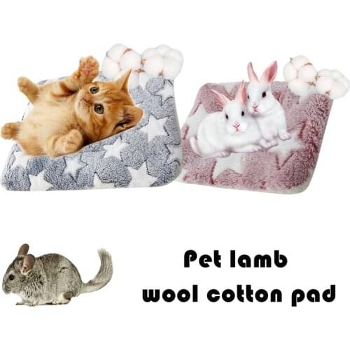 Small Animal Hamster Bed Mat Guinea Pig Winter Warm House Hammock Pad Sleeping Bed Cushion for Chinchilla Hedgehog Rabbit Rat