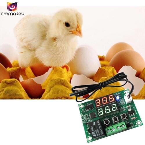 XH-W1219 Dual LED Display Heat Cool Thermostat Temperature Controller -50-110C DC12V On/Off Switch Temperature Meter With Sensor