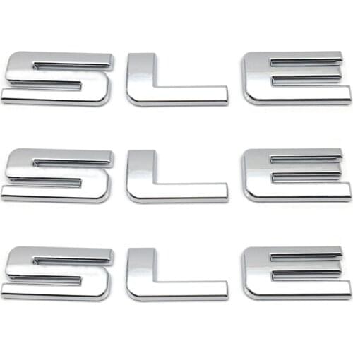 3x Chrome 5.7" SLE Fender Side Rear Trunk Tailgate Emblem for GMC SIERRA YUKON CANYON TERRAIN