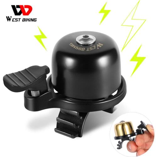 WEST BIKING Mini Bicycle Bell MTB Road Bike Alarm Horn Handlebar Safety Warning Alarm Bell 100dB Bike Ring Cycling Accessories