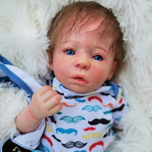 Boutique Real bebe Reborn baby doll 18" 45cm detailed paint silicone newborn babies dolls toys for children gift
