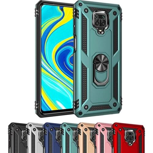 Magnetic Car Ring Holder Shockproof Case For Xiaomi Redmi Note 9s 9 8 Pro 8T 9A 9C K30 Mi Poco X3 NFC X2 Note 10 F2 CC9 Pro Case