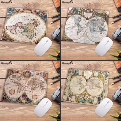 Mairuige 18x22cm 20x25cm 25x29cm Old Map mouse pad gaming mouse pad large cartoon Anime rubber mouse pad Keyboard Mat Table Mat