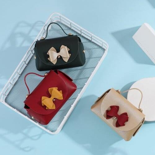 Cute Mini Handbag Design Chocolate BagExquisite PU Leather Candy Bag With Bowknot Baby Shower Wedding Gift Wrapping Supplies