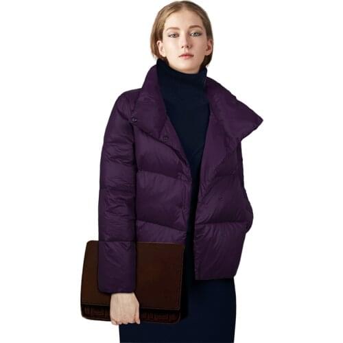 Fashion Korean Simple 90% White Duck Down Womens Down Jacket Warm Female Winter Parkas Womens Coats Chaqueta Mujer Zjt1559