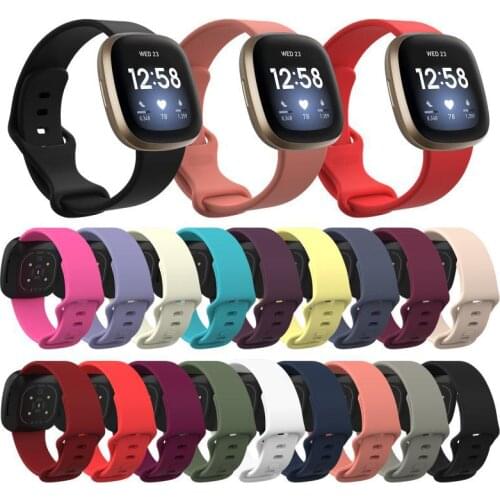 For Fitbit Versa 3/Sense Soft Silicone Watch Band Strap Wrist Accessories Straps Wristband Waterproof