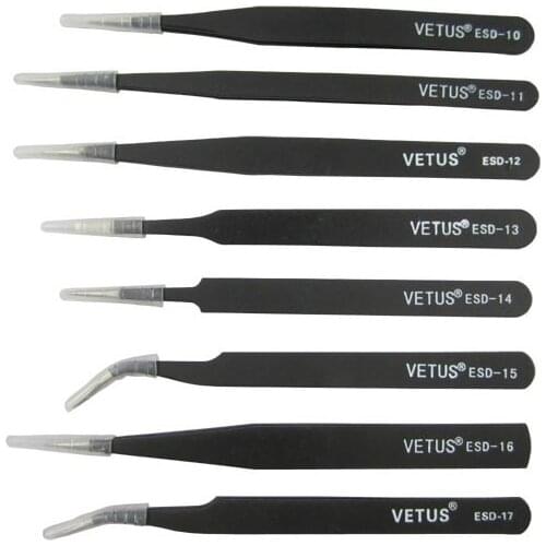 BGA Repair: anti-static tweezers 8pcs/lot for bga rework station, bga reballing kits tweezers free shipping