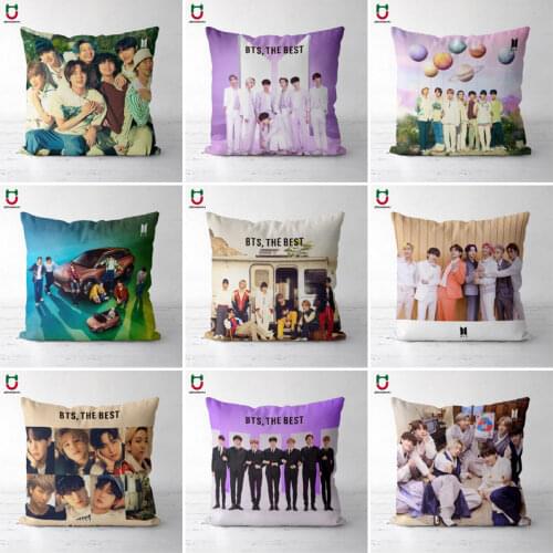 Kpop Cushion Kpop Pillowcase JK SUGA JINMIN JIN V Cushion Cover Square Poszewka 40x40CM 45x45CM