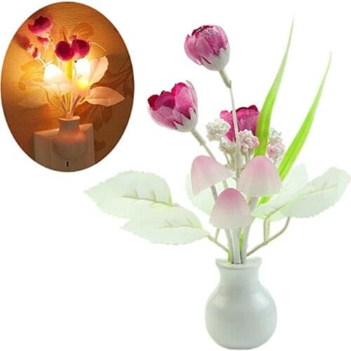 Night Light Tulip Flower LED Night Light Soft Romantic Sensor Nightlight Baby Bed Room Lamp Home Decoration