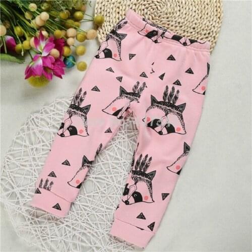 2018 New Cartoon girls and boys straight trousers soft warm winter children pants leggings retail baby pants CP169