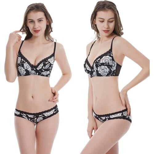 New Sexy Style Plus Size Ladies Ultrathin Lace BCDE Cup Push Up Bra Briefs Set Female Unlined Transparent Lingerie