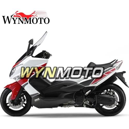 Complete ABS Plastic Injection White Black Red Stripe Motorcycle Fairings For Yamaha T-MAX 500 2008 2009 2010 2011 Body Frames