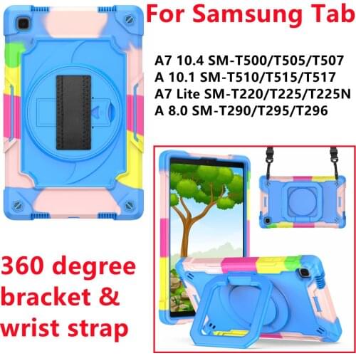 PC + Silica gel Cover For Samsung Galaxy Tab A 10.1 T510 A8.0 T290 A7 10.4 T500 T505 A7 Lite T220 T225 Shockproof Tablet Case
