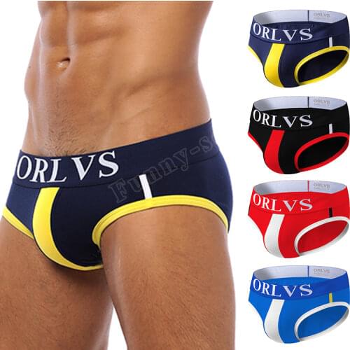 ORLVS Briefs Elastic Short Male Pants Soft And Fit Wide Crotch Space Double Stitches At Shorts Of Edge Comfortable Underwear