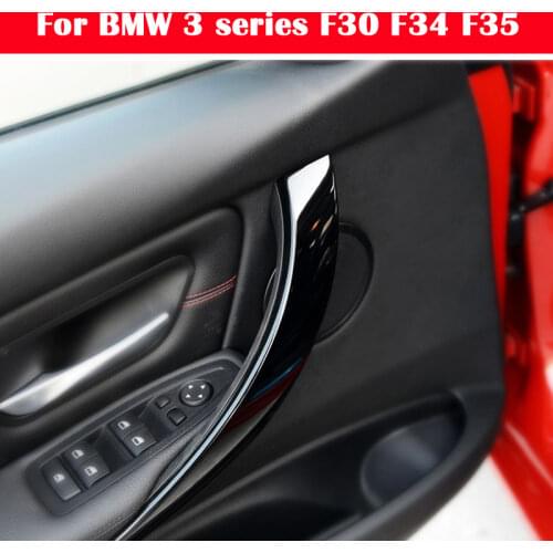 LHD Car Styling Inner Door Panel Handle Pull Trim Holder Auto Interior Accessories for BMW 3 series F30 F34 F35 2013-2018