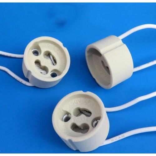GU10 Socket LED bulb halogen lamp Holder base Ceramic Wire Connector X500