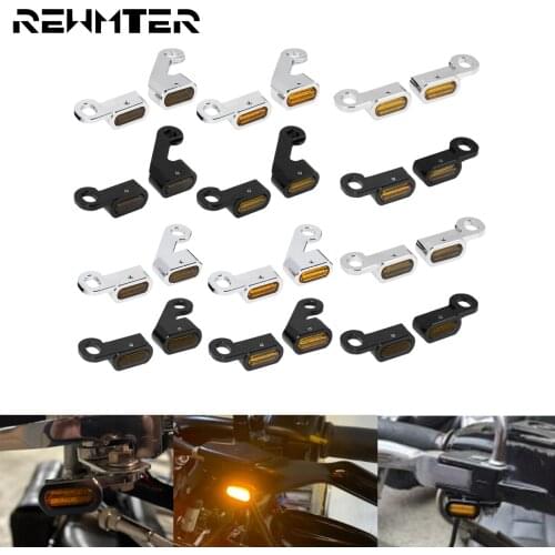 Motorcycle E Mark LED Turn Signal Amber Mini Light Indicator Run Lamp For Harley Sportster XL Softail Touring Breakout Glide