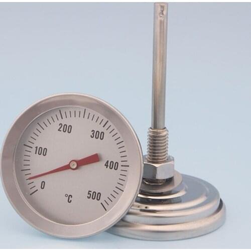 BBQ Thermometer Stainless Steel Barbecue Charcoal Grill Smoker Temp Gauge Fahrenheit and Heat Indicator for Cooking Meat