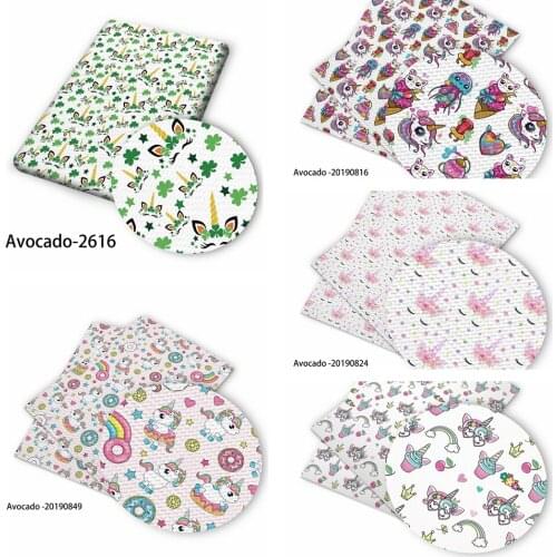 Huangtao Diy 50X150cm Unicon Printing Cartoon Character Pattern Double Brush Poly Fabric By Yard 100% Polyester Fabric