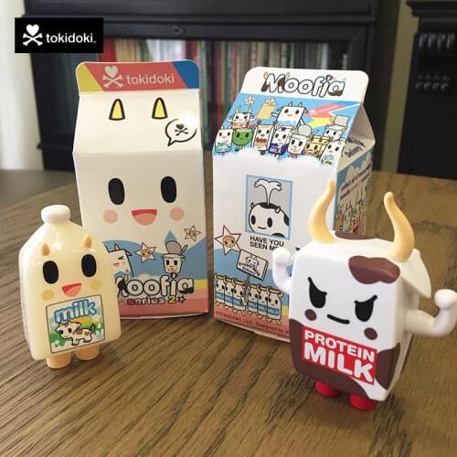 Tokidoki The Second Generation of The Milk Family Latte Moo Moo Herbie Peachy Moo Moo Muscles Blind Box Cute Ornament Girl Gifts