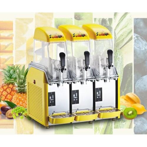 Three Tanks 36L Commercial Snow Melting Snack Machine Beverage Fruit Juice Cold Drink Dispenser freezing Ice Cream Slush Machine