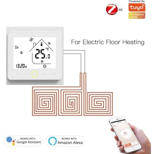 Tuya WiFi Smart Thermostat Temperature Controller for Water/Electric floor Heating Water/Gas Boiler Works with Alexa Google Home