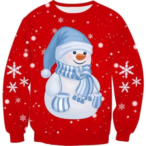 Unisex 2020 Ugly Christmas Sweater For Holidays Santa Elf Christmas Funny Fake Hair Sweater Autumn Winter Blouses Clothing