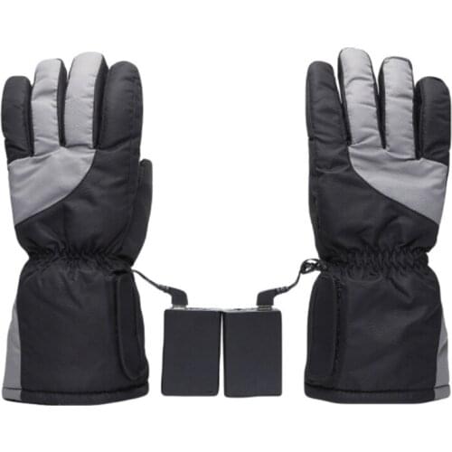 USB Electric Heating Full Finger Gloves 5th Battery Warm Outdoor Ski Gloves Thick Heated Glove Can Be Washed