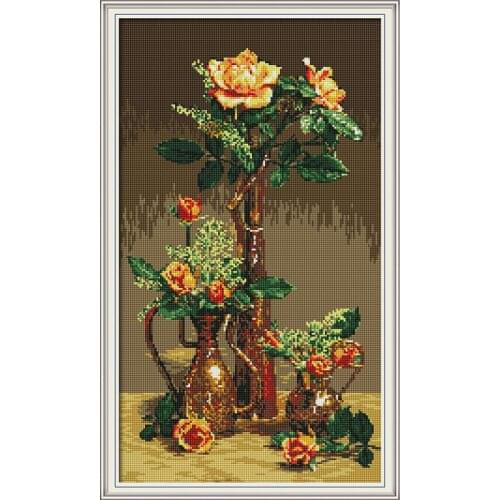 Everlasting Love Gold Roses Chinese 5d Diamond Painting Full Square Christmas Decorations For Home Wedding Halloween Navidad