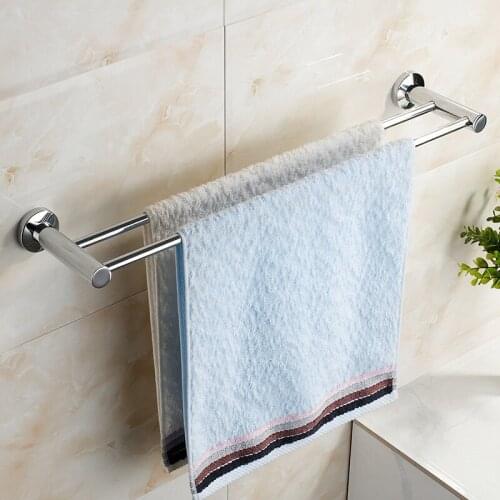 Vidric bath chrome plated 304 stainless steel double towel bar / bathroom towel bar hanging towel racks