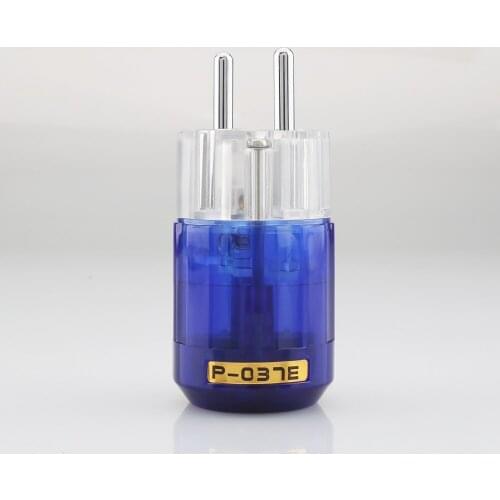 High Quality Hifi audio Rhodium plated EU P-037E power Plug +C-037 IEC female connector for hifi power cable