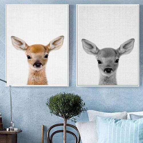 Animal Deer Living Room Porch Decorative Painting cuadros decoracion salon wall canvas painting pictures posters and prints