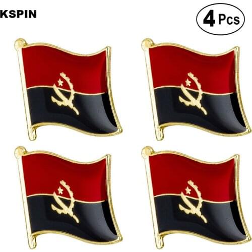 Angola Flag Pin Lapel Pin Badge Brooch Icons 4pcs